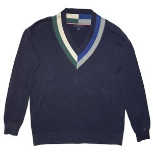 Tommy Hilfiger Womens Multicolor V Neck Long sleeve Shirt Size Small Lightweight